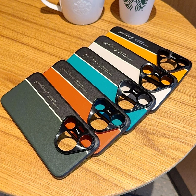 For Huawei Pura 80 80 Pro 80 ProPlus 80Ultra electroplated leather fluorescent color-block anti-fingerprint anti-drop phone case