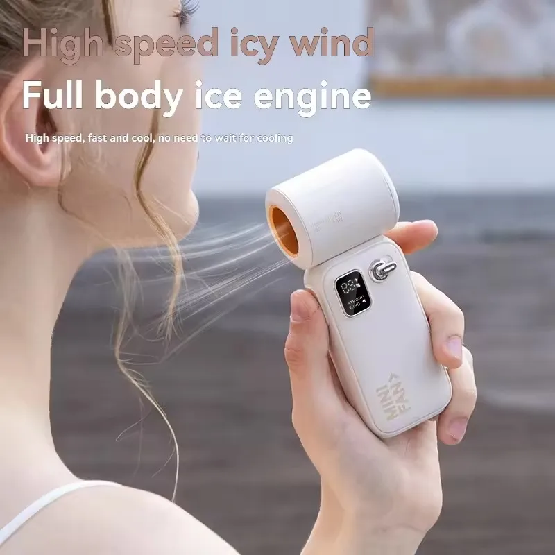 100-скоростной высокоскоростной ручной вентилятор, портативная зарядка цифрового дисплея на открытом воздухе, небольшой мини-вентилятор, высокая мощность ветра, маленькая ветровая пушка