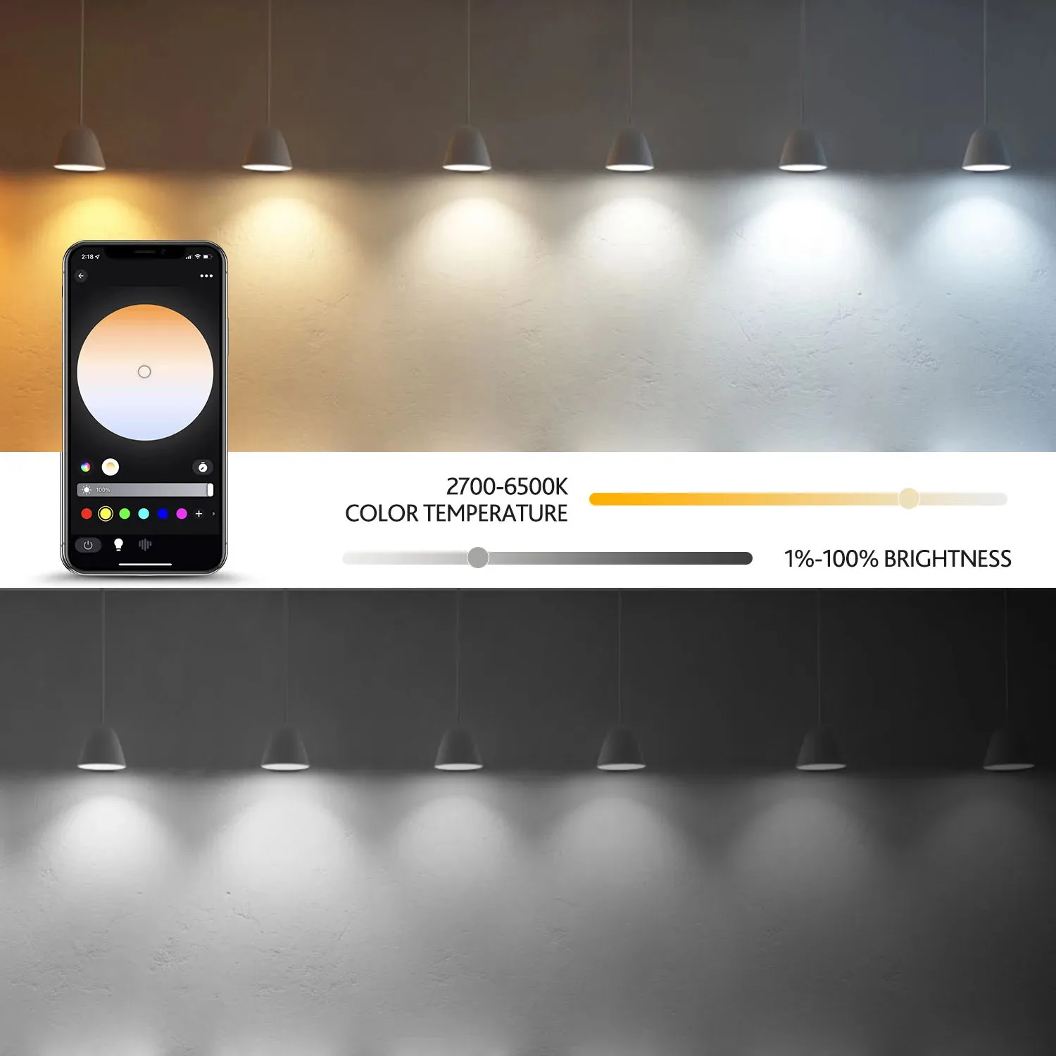 1/2PCS 10W E27/E26/B22 Smart Light Bulbs RGB E27 Led Bulb 190-240V Smart Home Lamp Works With Alexa Google Home Smartthings - view 3