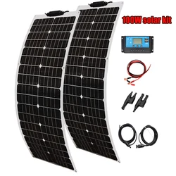 XINPUGUANG 100W 12v 24V solar panel complete kit 2pcs 50W charger Cell power generators solarpanel flexible solar panels 100 W