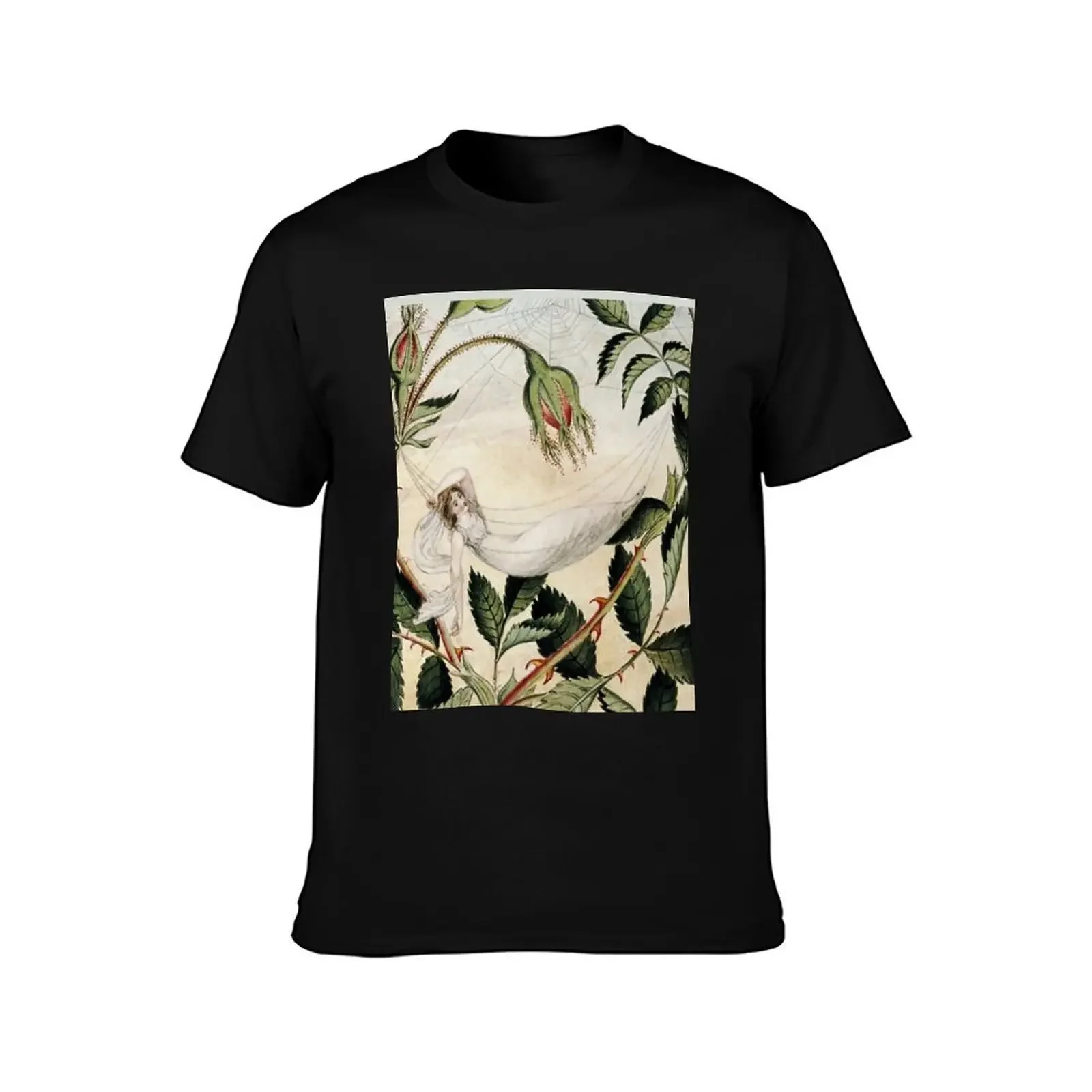 “Fairy Resting In A Hammock” by Amelia Jane Murray T-Shirt blanks topping vintage t shirts shirts graphic mens clothing