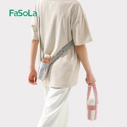 FaSoLa Outdoor Portable Beverage Bottle Strap Insulation Cup Cover Crossbody Portable Water Bottle Bag Canning Cup Protector