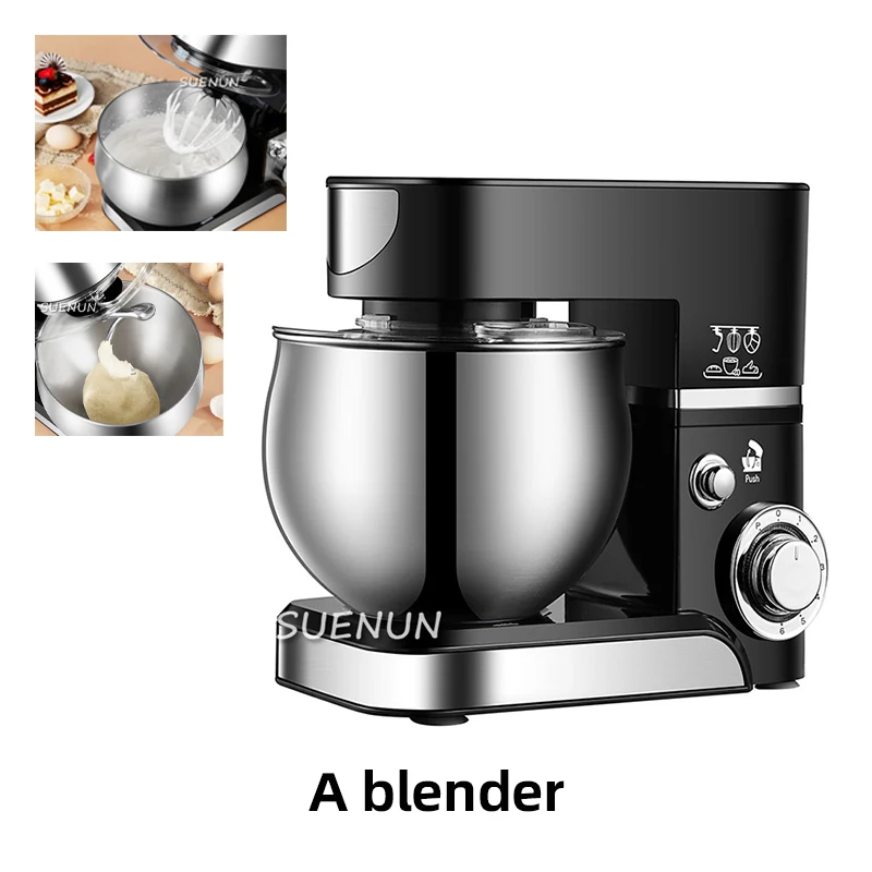 

1200w 5L Stainless Steel Bowl 6-speed Kitchen Food Stand Mixer Cream Egg Whisk Whip Dough Kneading Mixer Blender