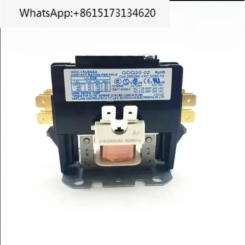 30A Single Phase AC Contactor 208-240V Bus Bar Connection for XMCK-30D XMCK-25D HCC-1XU04AA Complete Replacement Part