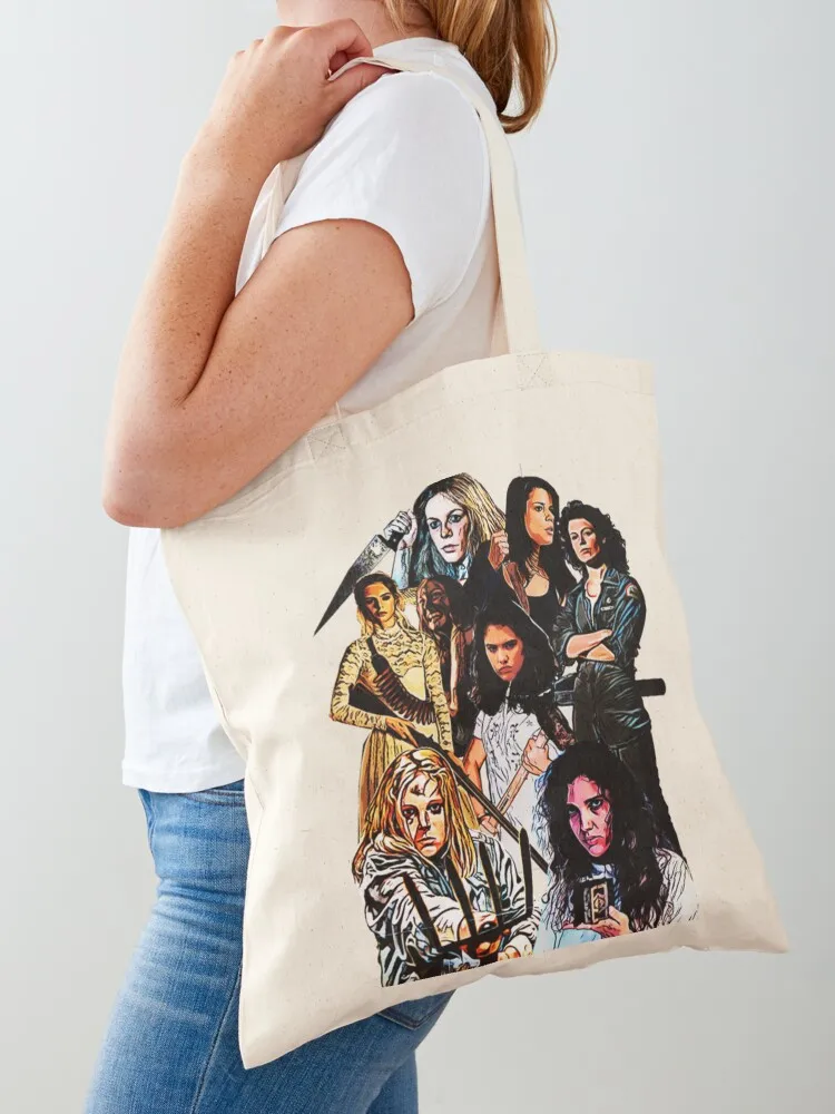 Final Girl Tote Bag foldable reusable bag Canvas shoulder bag Canvas shopper women canvas