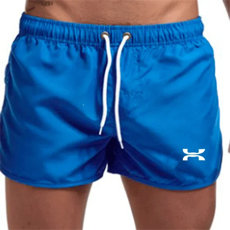 2024 new summer men\'s swimwear shorts, quick drying beach pants, running sports and fitness shorts