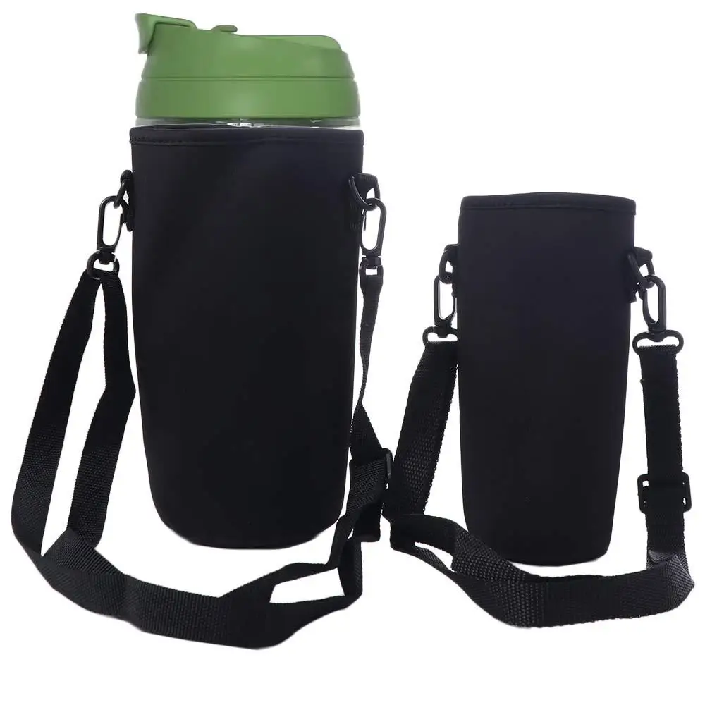 

18/36/64oz Sport Cup Covers Bag Neoprene Black Water Bottle Cover Bag Portable Insulated Mug Bottle Case Water Bottle