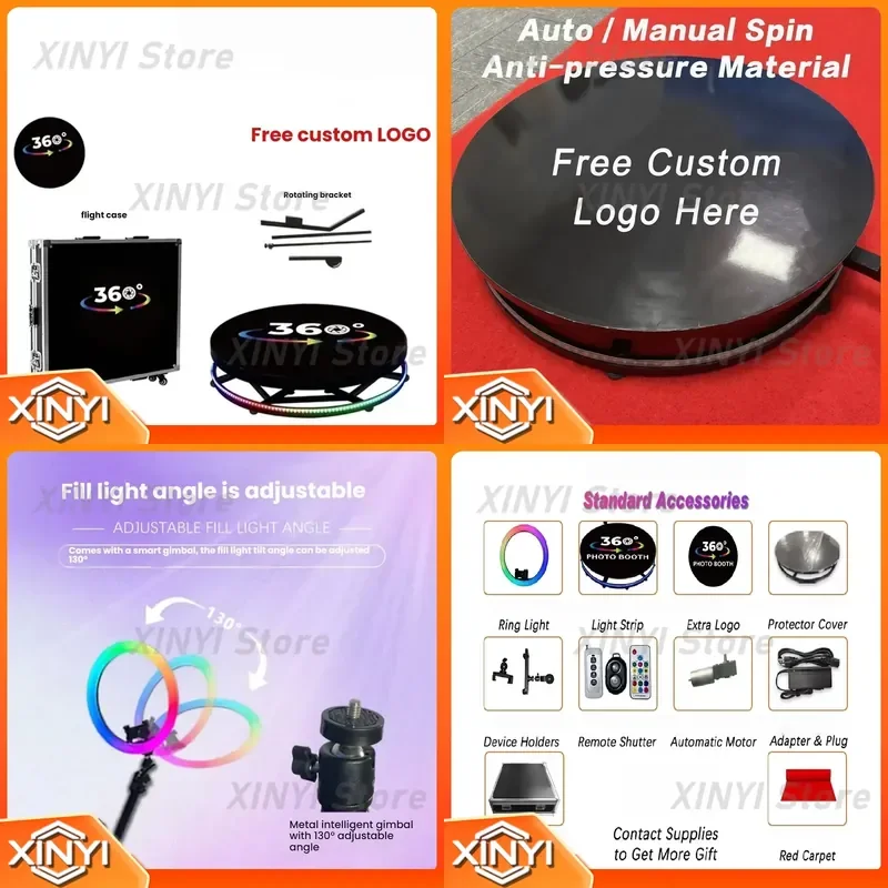 for DSLR for iPad for Smartphone 360 Degree Rotating Ring Light for Photo Booth for Video Studio for Selfie for Live