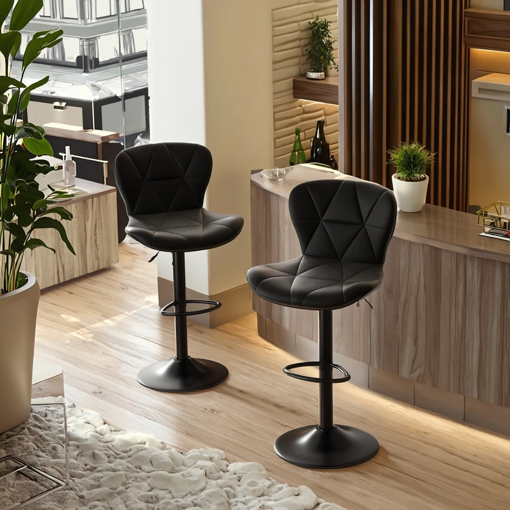 

Hot Sales Bar Chair Backrest Bar Stool Frame Height Stool Bar Table Can Be Raised Lowered Light Luxury Backrest