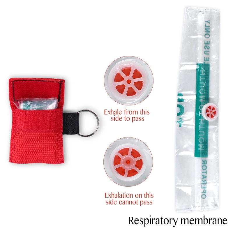 5/10 Pack Disposable CPR Mask with One-Way Valve Emergency Resuscitator First Aid CPR Face Shield for Survival & Outdoor Rescue view 4