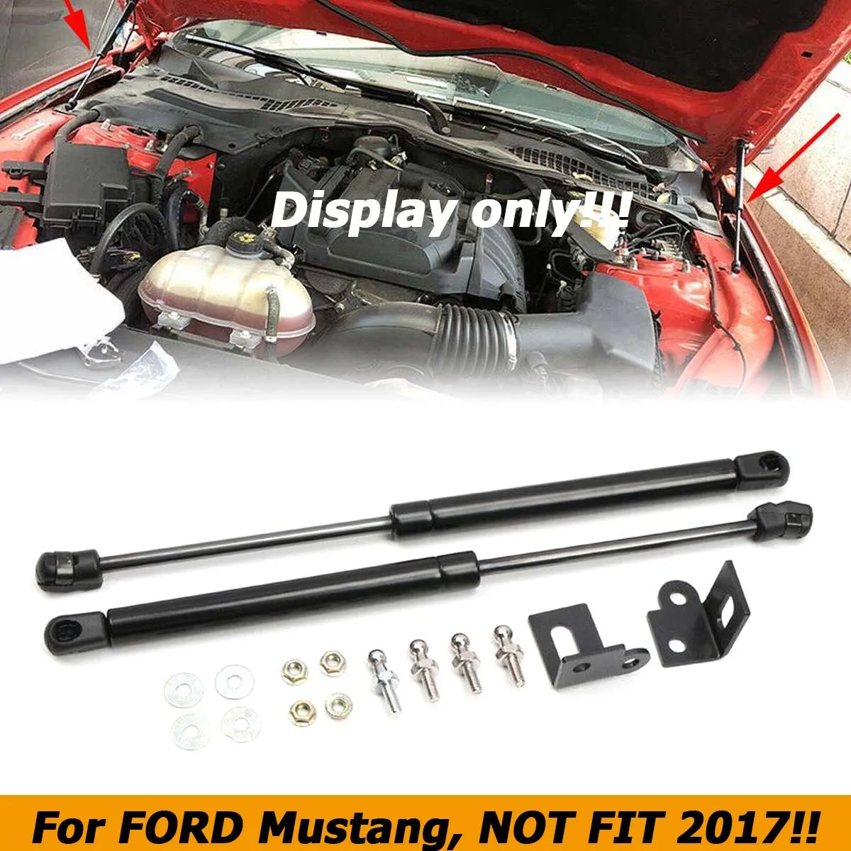 

For Ford Mustang Front Engine Hood Bonnet Shock Lift Struts Support Props Rod Arm Gas Spring Bracket 2015-2020 Car Accessories