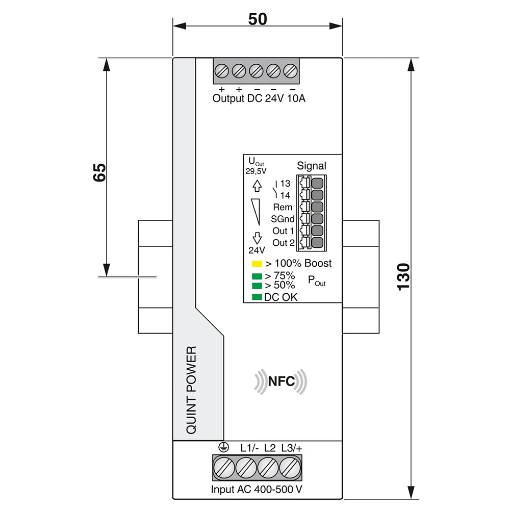 2904621 QUINT4-PS/3AC/24DC/10 QUINT POWER Power Supply Output 24VDC/10A
