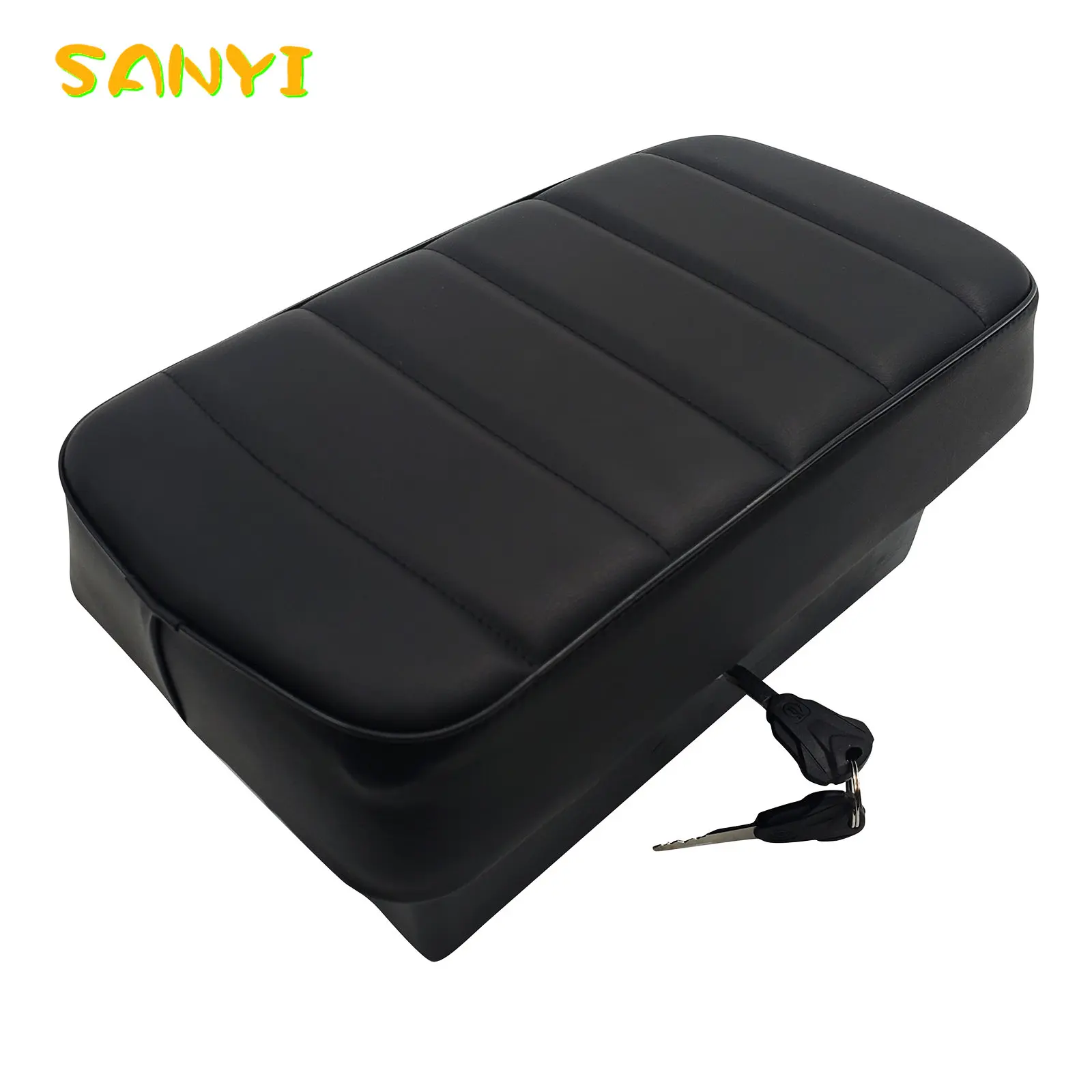 Electric Scooter Rear Seat Storage Box Large Capacity Trunk With Lock Cushion For Big Harley Scooter Citycoco Scooter Universal