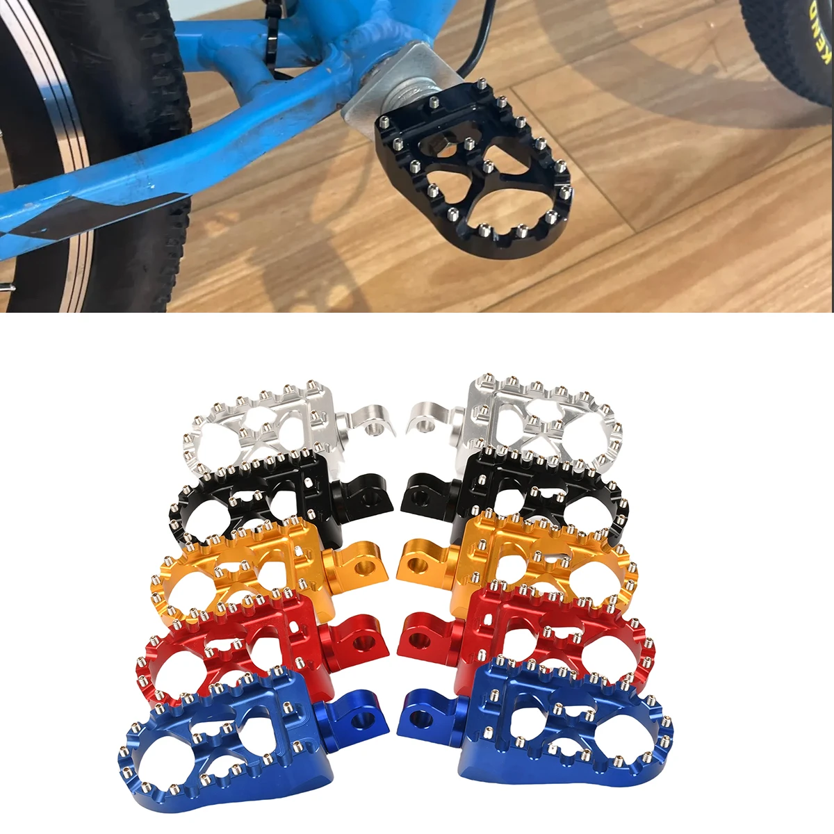

Motorcycle Foot Pegs MX Wide Fat Footrests Pedals W/Shifter Pegs For Harley Sportster XL 883 1200 Dyna Street Bob Bobber Custom