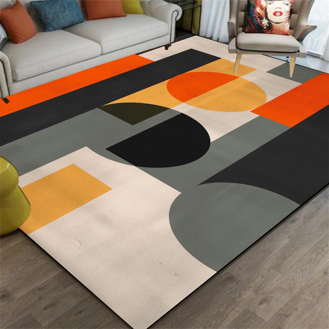 Nordic New Models Geometric Carpet Modern Decoration Home Carpets for Living Room Soft Rugs for Bedroom Decor Washable Floor Mat