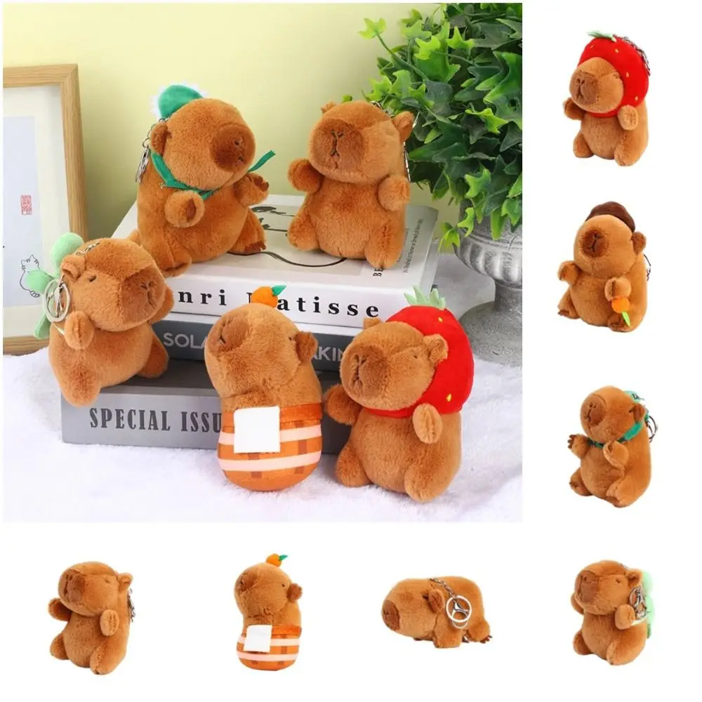 PP Cotton Capybara Plush Keychain Capybara Plush Anime Capibara Pendant Cartoon Anime Ins Capybara Plush Keyring