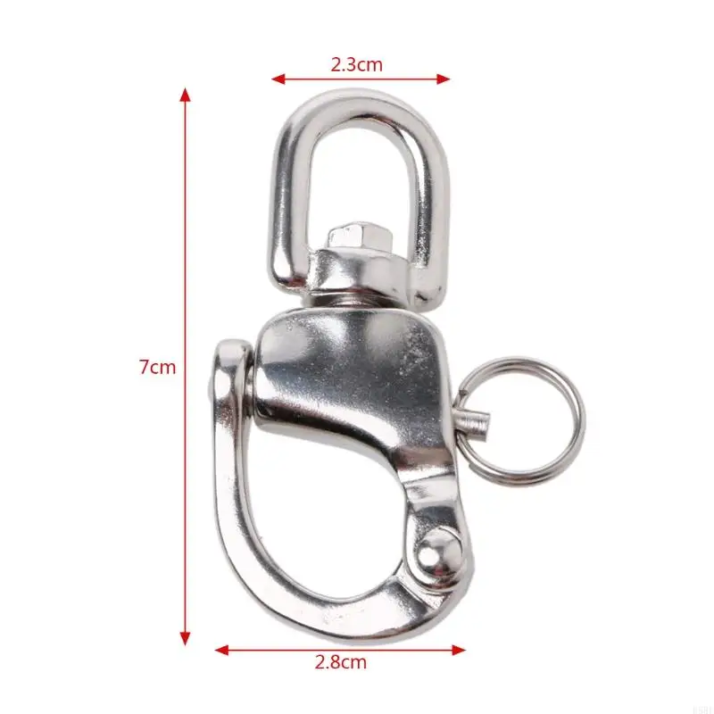 D5BE Stainless Steel Rigging Sailing Fixed Bail Shackle Fixed Eye Hook Sailing Boat Yacht Outdoor Living