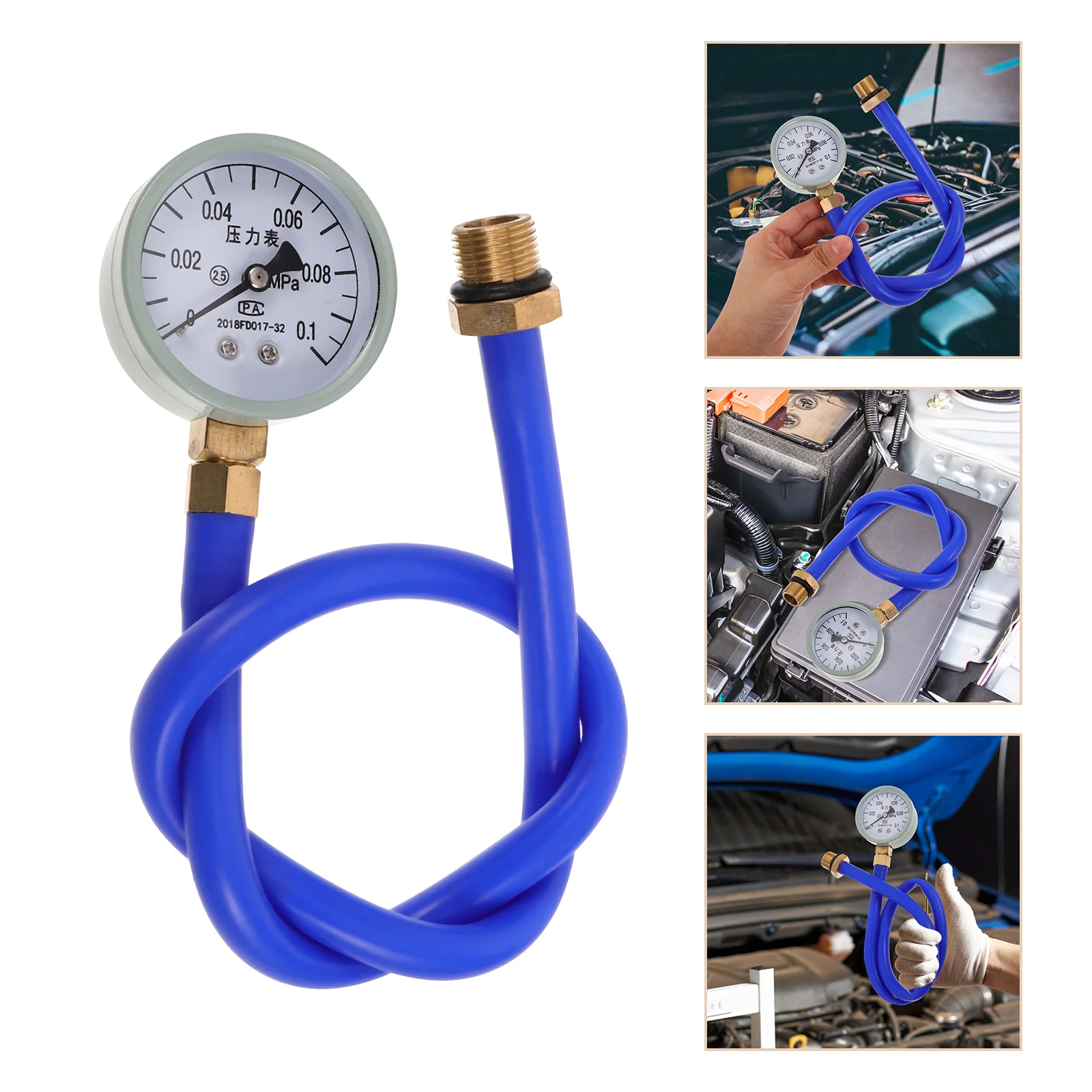 

Pressure Gauge Tester with Hose and Exhaust Pipe Automotive Replacement Back Systems