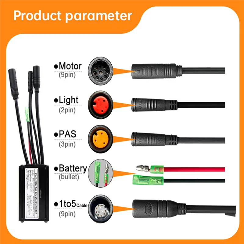 

A06F-36V/48V 16A Electric Sine Wave Controller Set TF02S LCD Colorful Screen Instrument Smart Display Scooter Controller