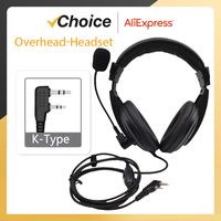 Walkie Talkie Headset For Kenwood Ham Radio Baofeng UV13 Pro UV-5R UV-82 UV-S9 Plus Headphone Mic PTT Dmr Radio Headsets Woxun
