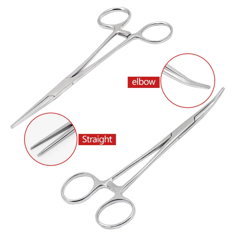 1pc Stainless Steel Pet Dog Cat Ear Hair Tweezers Curved Tip Cleaning Clamp Animal Hair Trimming Tool Hand Tools 12.5/16/18cm