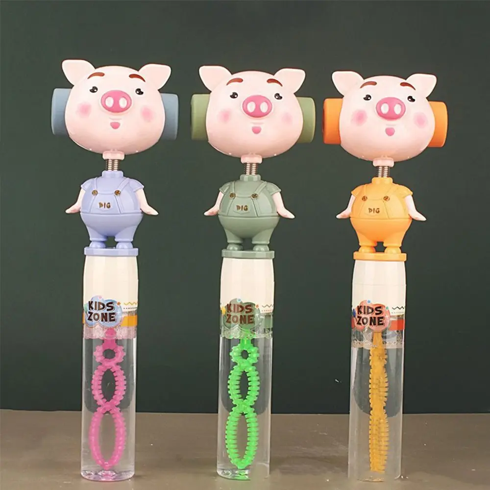 Toy Piggy Bubble Wand Cute ABS with Sound Bubble Machine Plastic Cartoon Bubble Wand