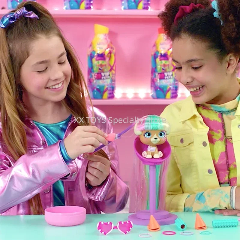 أنا أحب Vip الحيوانات الأليفة مفاجأة الشعر تكشف دمية سلسلة 3 اللون دفعة تصفيف الشعر تجديل كلب مفاجأة لعب الفتيات اللعب منزل اللعب #3