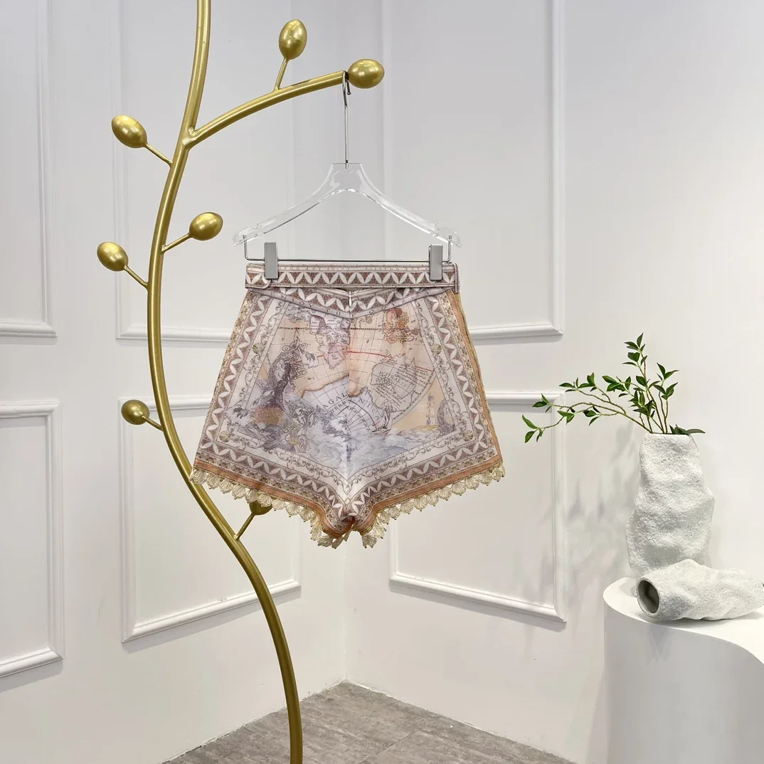 

2025 New Classic Raffia Grass Tops and Shorts Set for Women