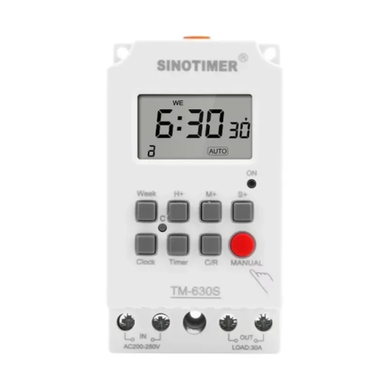 2026LCD Digital Electronic Lighting Timer Switch 12V/110V/220V/85-265V Second Interval Timer Heavy Load 30A 230VAC 7 Days Weekly
