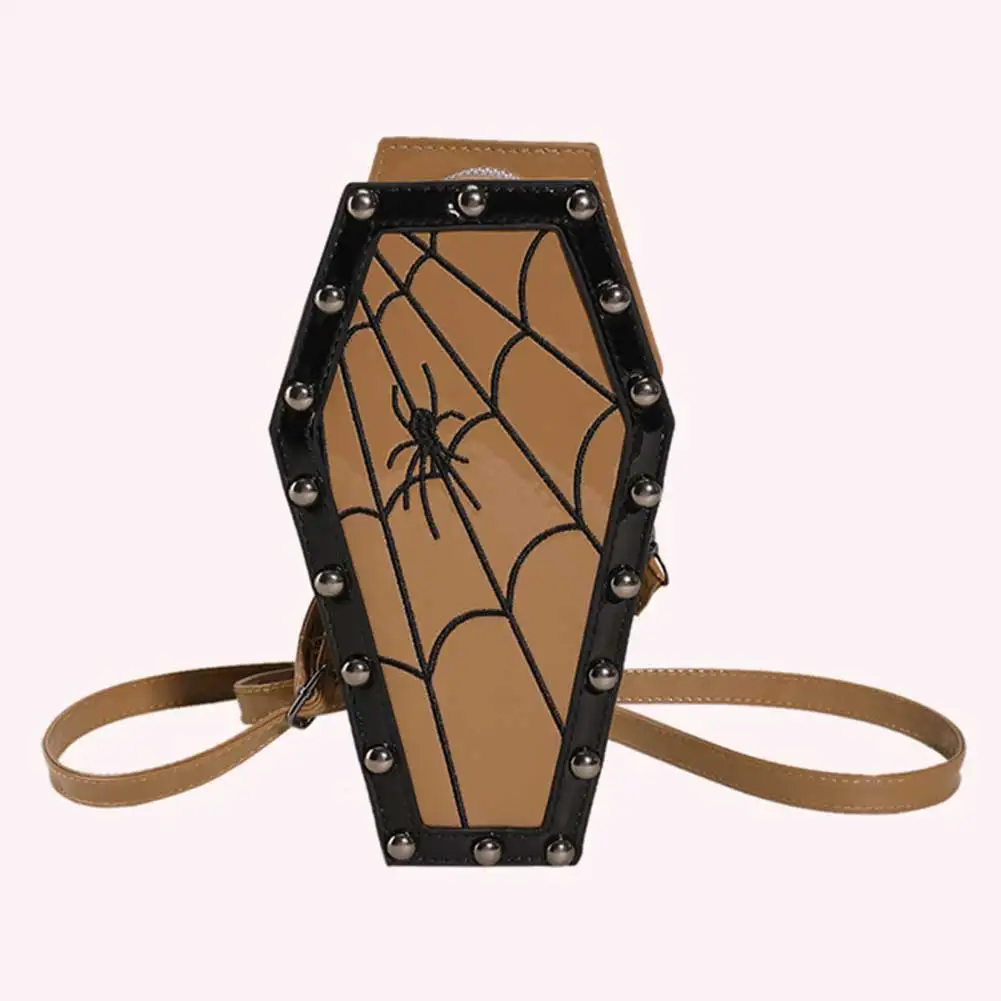 

Women Coffin Satchel Purse Strap Adjustable Gothic Coin Purse Novelty Casual Satchel Bag Y2K Cellphone Bag Halloween Sling Purse