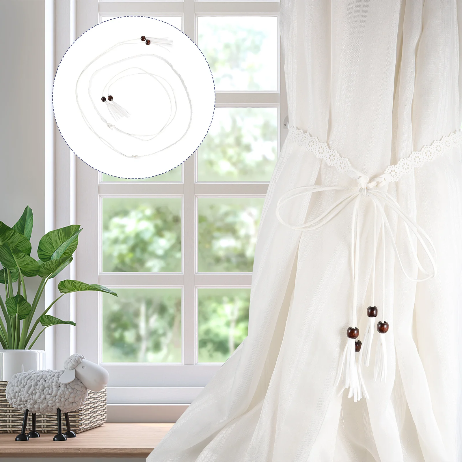 

1Pcs Women Waist Decorative Belt Thin Tassel Design Lightweight Comfortable Stylish Long Skirt Waistband Accessory