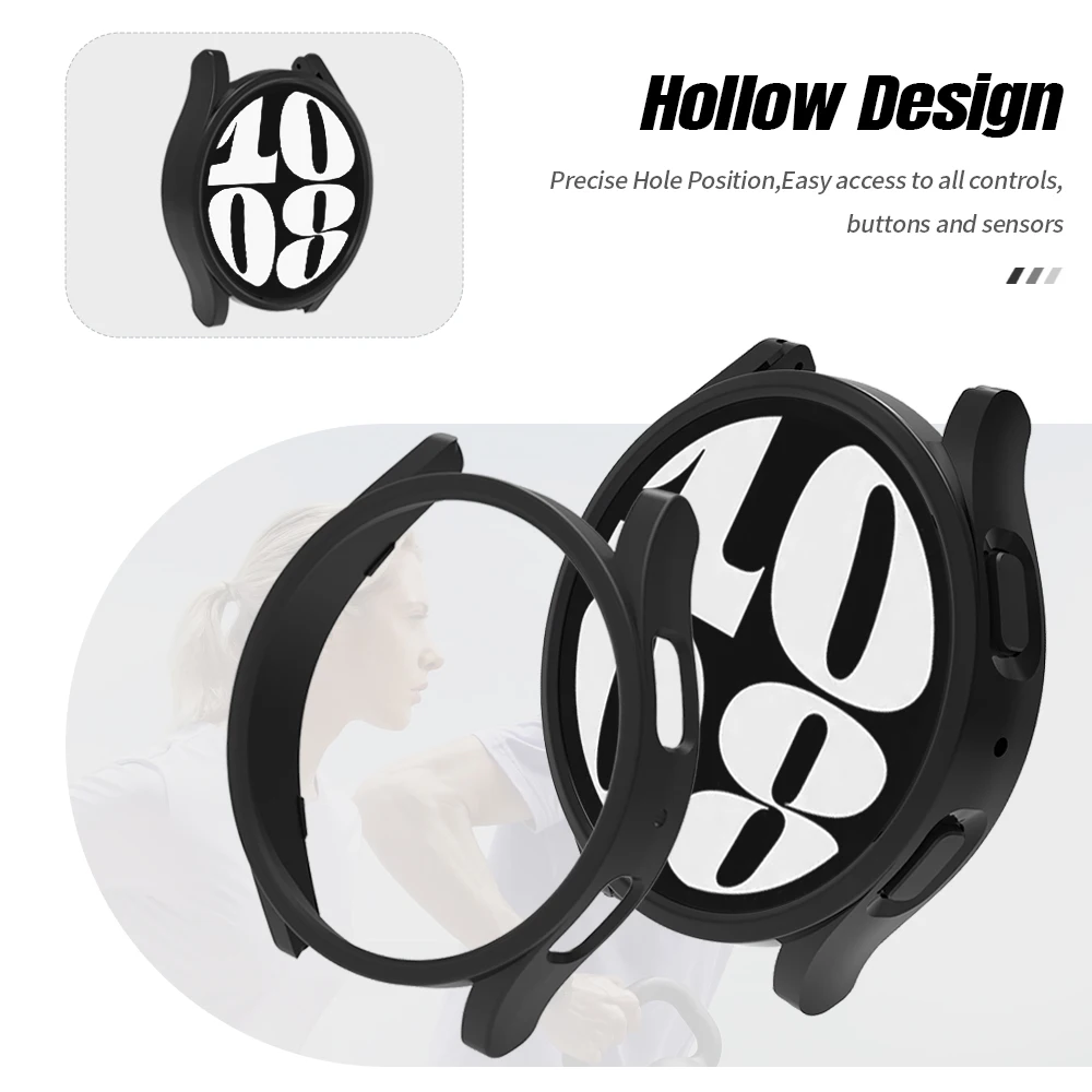 غطاء لسامسونج غالاكسي Watch7 6 5 4 44 مللي متر 40 مللي متر واقية إطار الكمبيوتر لا الزجاج حامي الوفير غالاكسي ساعة اكسسوارات #3