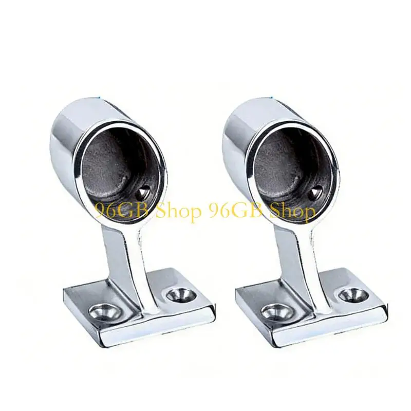 96GB 2pcs 60° Bracket Stanchion for Boat Yacht End/Center/Front Hand Mount Fitting Heavy Duty Marine Hardware Stainless