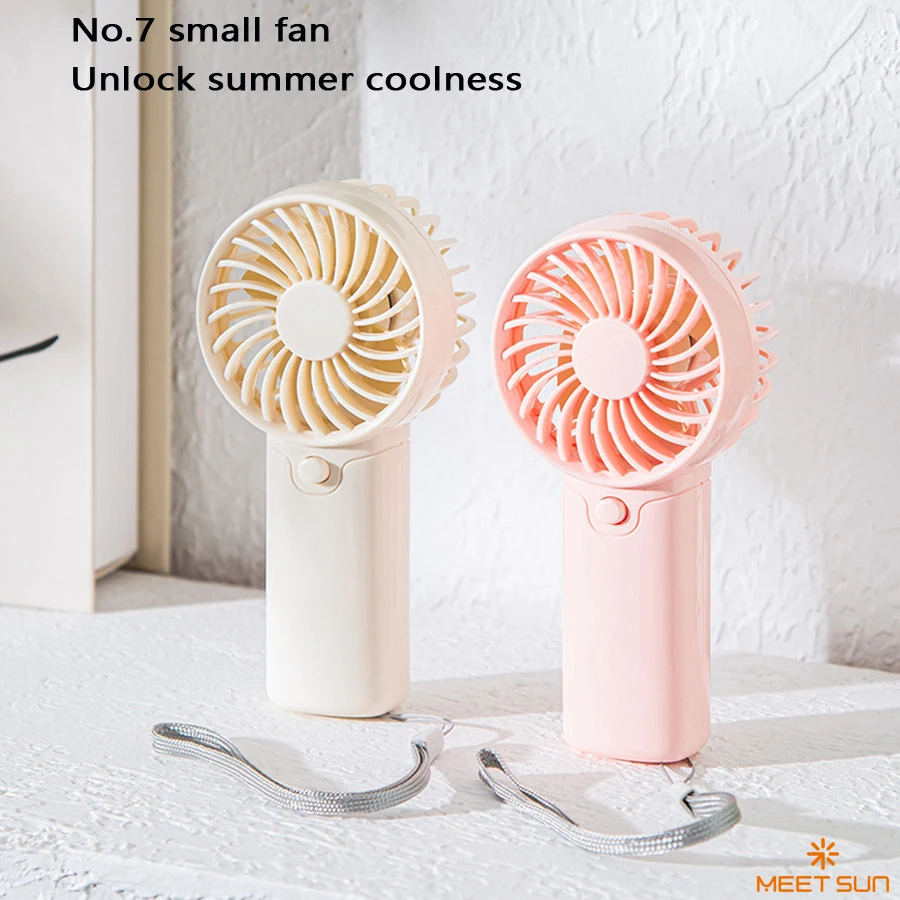 Portable Handheld Mini Fan - Quiet Strong Wind Lightweight ABS Material AAA Battery Powered (Battery Not Included) Essential for