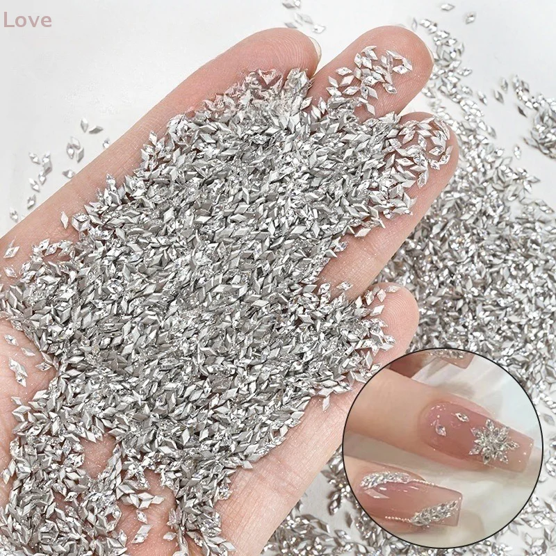 [L & P] 50 قطعة حجم صغير ثلاثية الأبعاد الزركون ماركيز شكل مسمار الفن حجر الراين السحر جوهرة الأحجار اكسسوارات مسمار الزينة لوازم