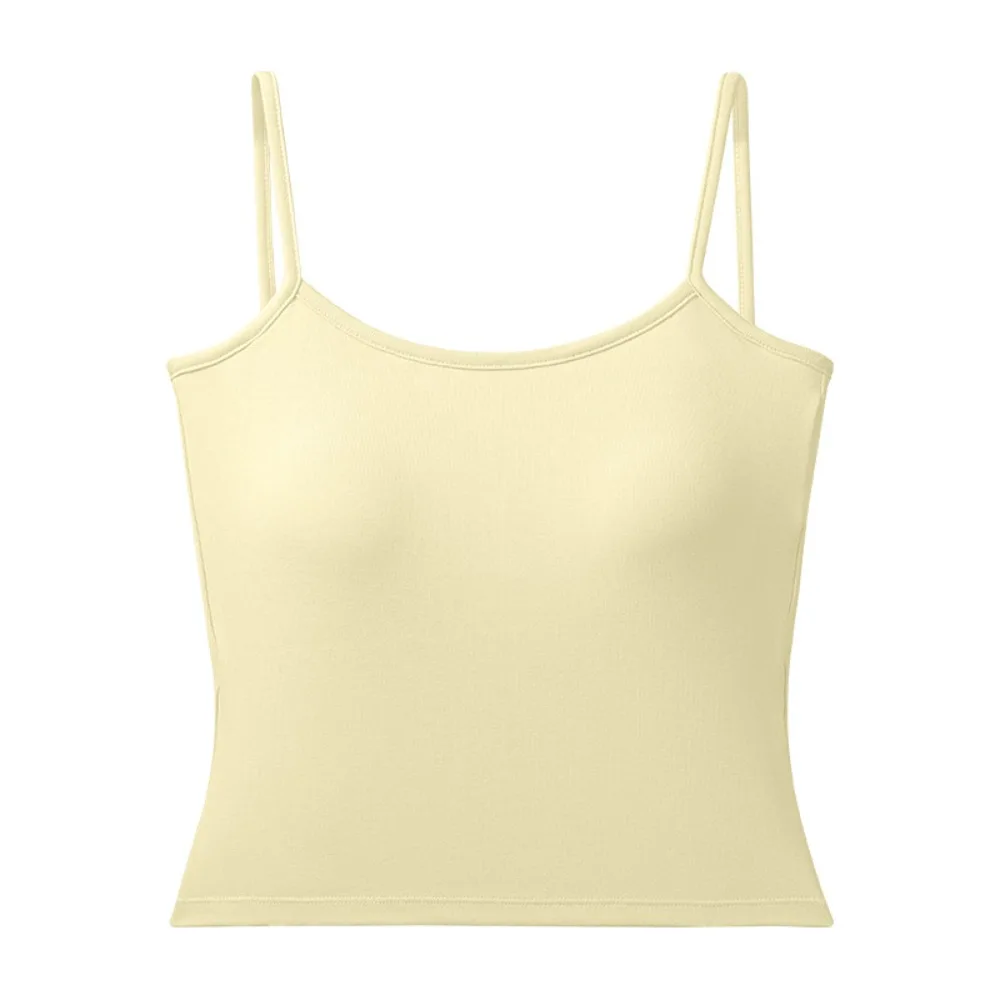 Fashion U-Neck Camisole Vest Slim Fit Sexy Design Crop Top Strappy Inner Layer Top Summer