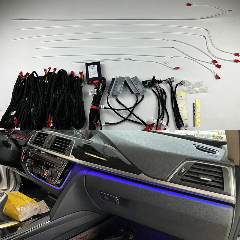 Pop For BMW 3 Series F30 F35 14-19 11-color Ambient Light Interior Door Ambient Light Through Central Control Atmosphere LED Str