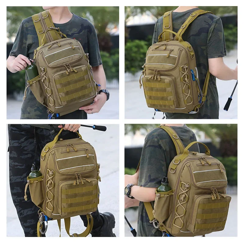 Outdoor Sports Camping Bag Fishing Rod Pole Backpack Climbing For Men Trekking Hiking Fishing Lure Box Tackle Travel Handbags 가방