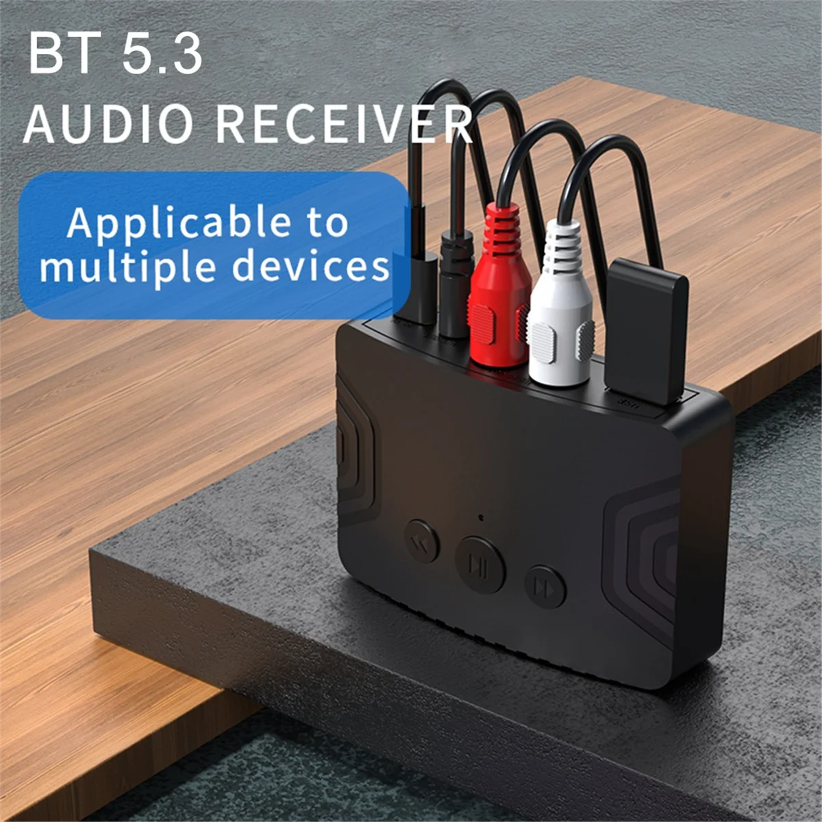 Émetteur-récepteur audio Bluetooth 5.3, adaptateur audio sans fil pour PC, haut-parleur de voiture, AUX, RCA, USB, musique stéréo, 3.5mm