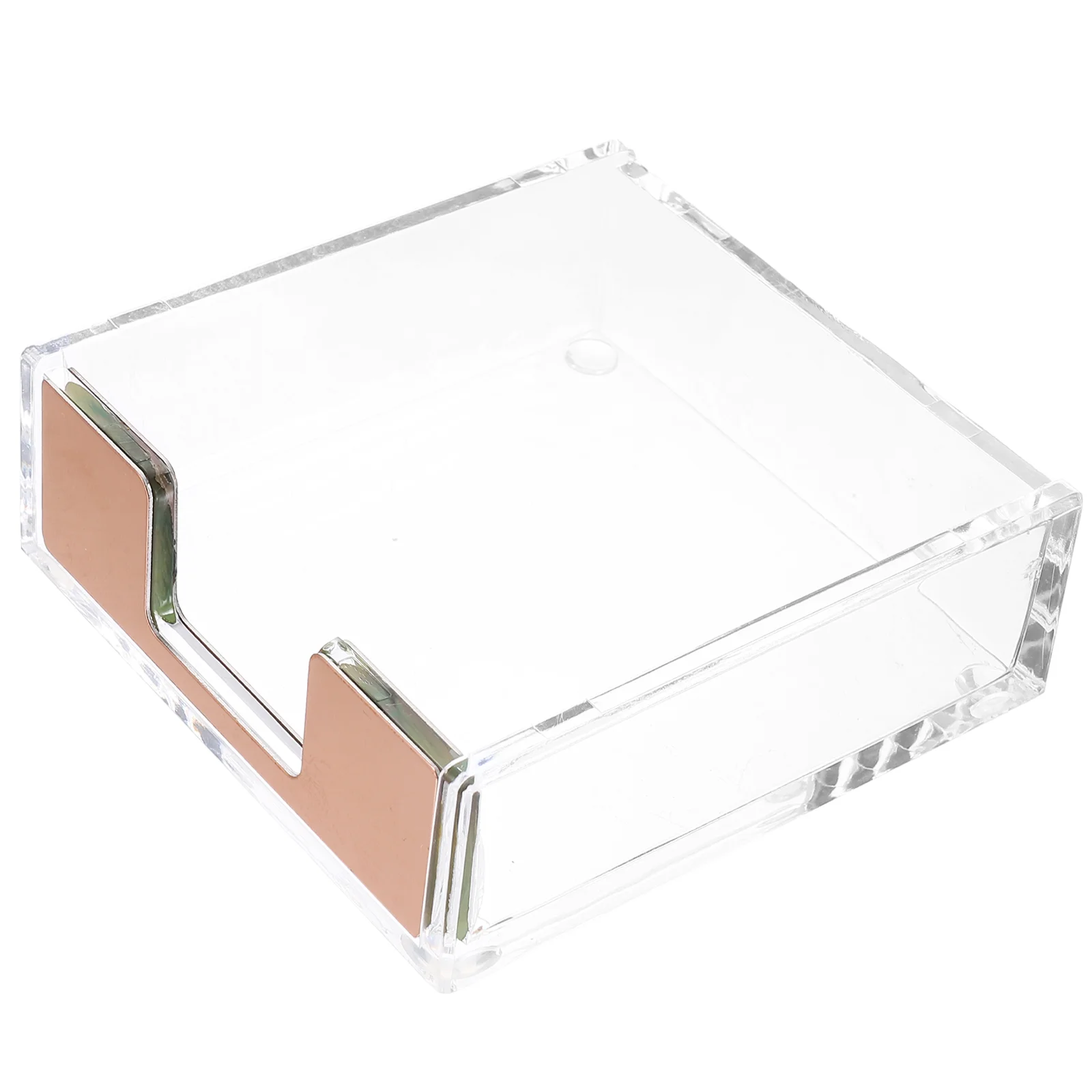 Desktop Transparent Acrylic Note Box Pin Paper Clip Storage and Organization Office Stand Dispenser Memo