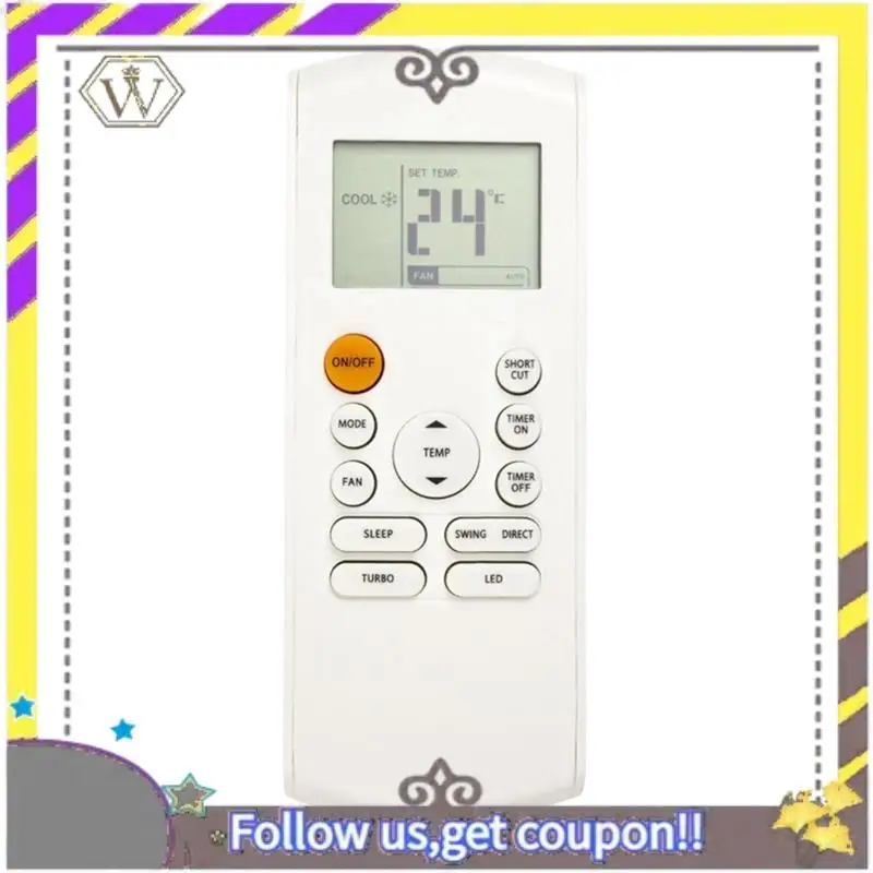 AU33-Air Conditioner Remote Control Replacement For Midea English Air Conditioner Remote Control RG57B-BGE