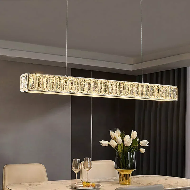 Crystal Chandelier Modern Shop Bar Restaurant Cafe Luxury Ceiling Simple Home Interior One Note Golden LED Chandelier