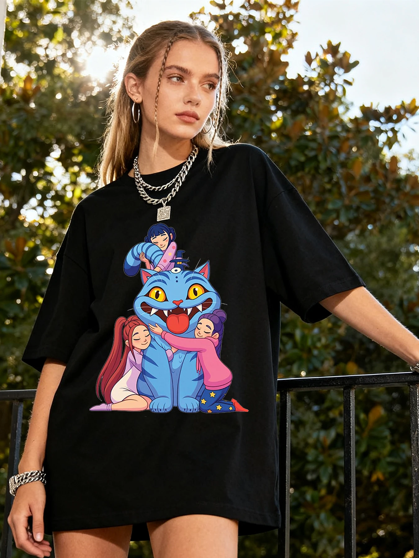 

Hot Kpop Demon Hunters T-shirt Harajuku Summer tops for women/men