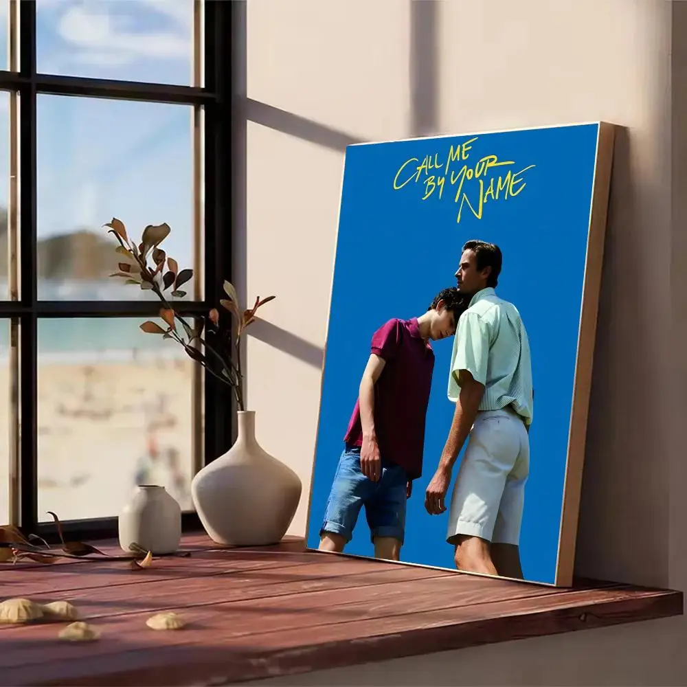 فيلم C-Call Me بواسطة اسمك اللوحة الخط غرفة نوم المنزل مقاوم للماء قماش المشارك غير المؤطرة جدار الفن طباعة الديكور جدارية