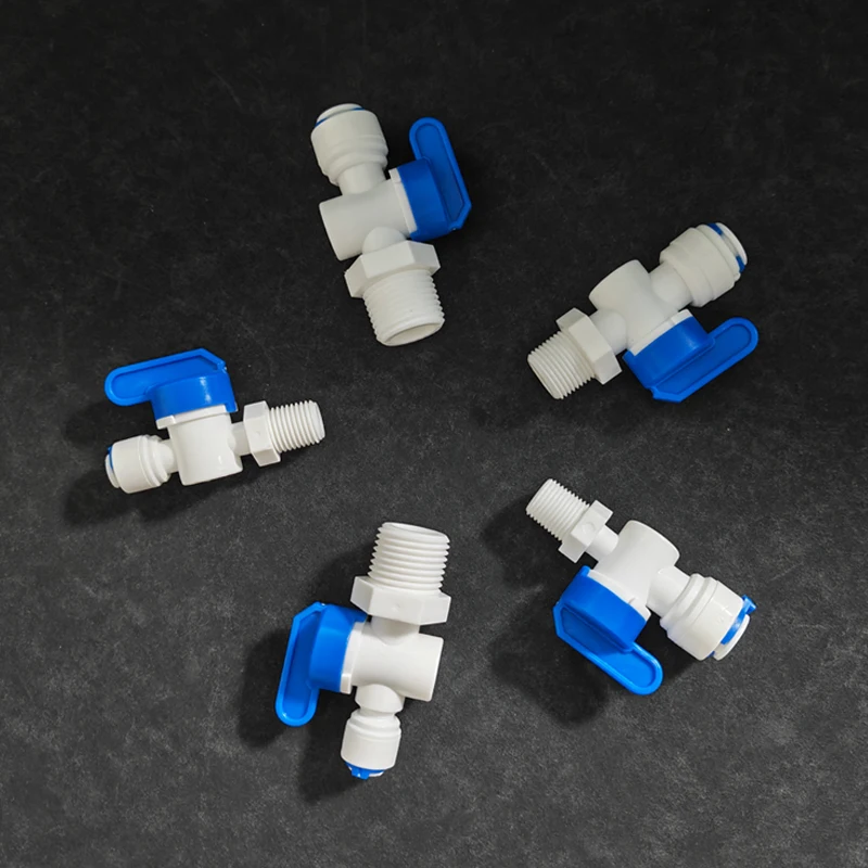 1-5PCS 1/4 3/8 1/2 Inch Male Thread Ball Valve Reverse Osmosis Switch Quick Connectors Hose Fitting RO Water Filter Spare Parts