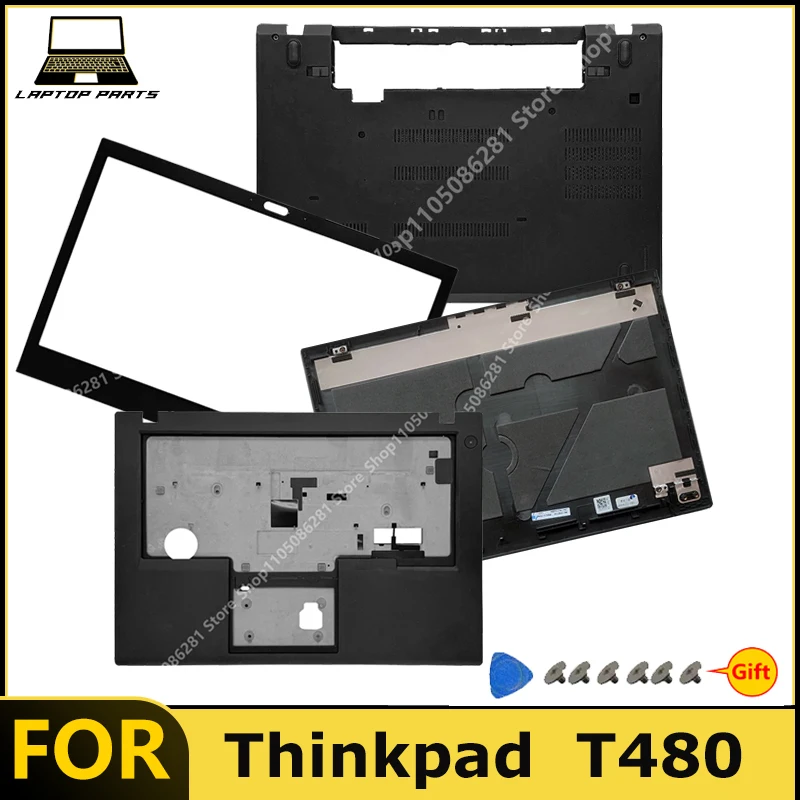 For ThinkPad T480 20L5 20L6 Laptop LCD Back Cover //Front Bezel/sticker /Palm Rest/ Bottom Case New replacement parts