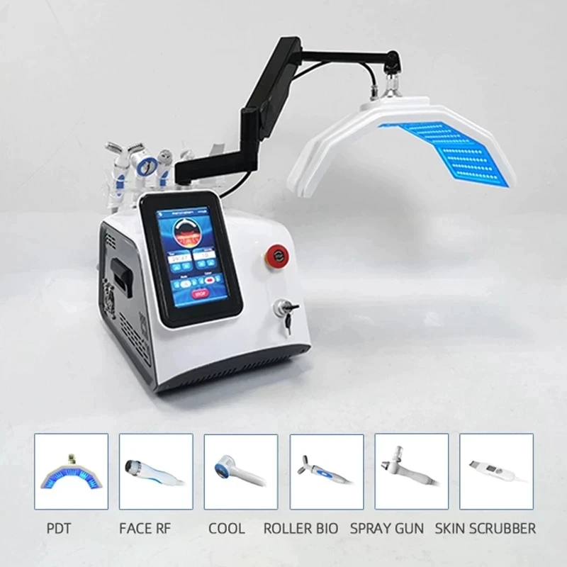 6 in 1 Multifunction Photodynamic PDT LED Light Therapy Machine 7 Colors Light Facial Care Skin Rejuvenation Spa Beauty Device