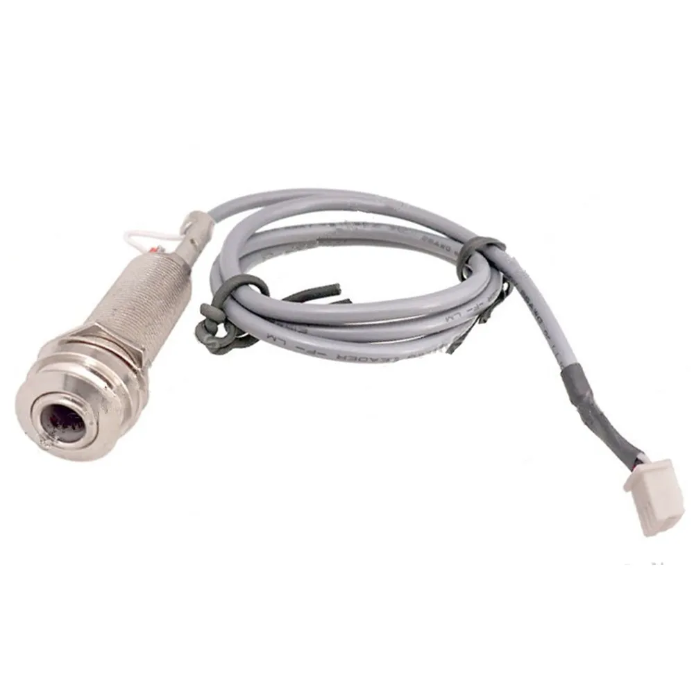 1 Stück Gitarren-Endpin-Kabel mit 6,35-mm-Klinkenbuchse und 3-poligem Stecker für Akustikgitarren-Tonabnehmer 101 201 301 Ersatzteil 58cm Kabel – Detail 3