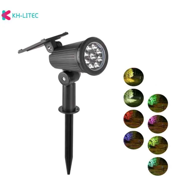 

9 LEDs Solar Spotlights Outdoor IP65 Waterproof Solar Lights Brightness Adjustable For Garden Backyard Driveway Patio Law Décor