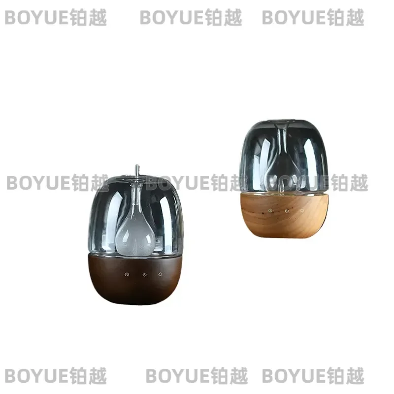 Rubber Wood Borosilicate Glass Essential Oil Diffuser Large Space Living Room Aroma Aromatherapy Home Decor Advanced